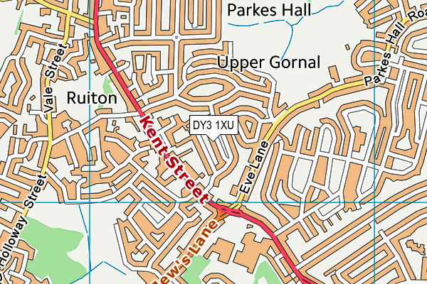 DY3 1XU map - OS VectorMap District (Ordnance Survey)