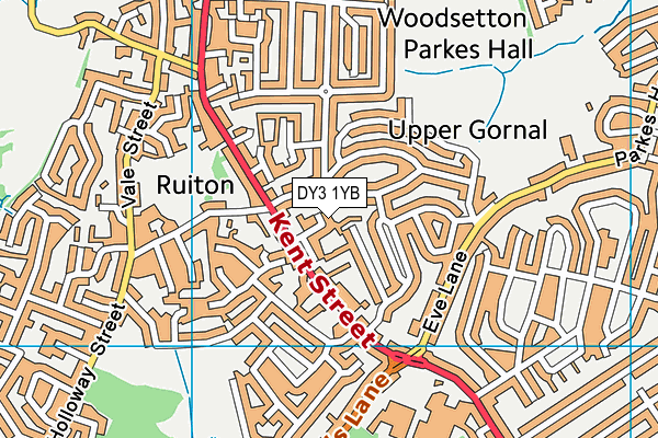 DY3 1YB map - OS VectorMap District (Ordnance Survey) DY3 1YB map - OS VectorMap District (Ordnance Survey)