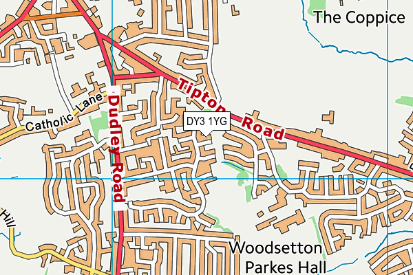 DY3 1YG map - OS VectorMap District (Ordnance Survey)