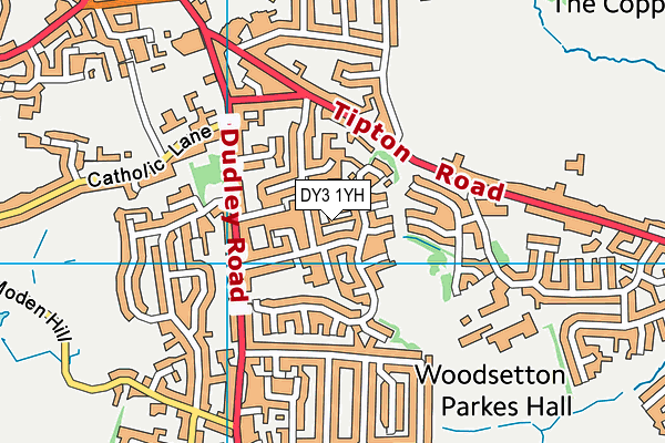 DY3 1YH map - OS VectorMap District (Ordnance Survey)