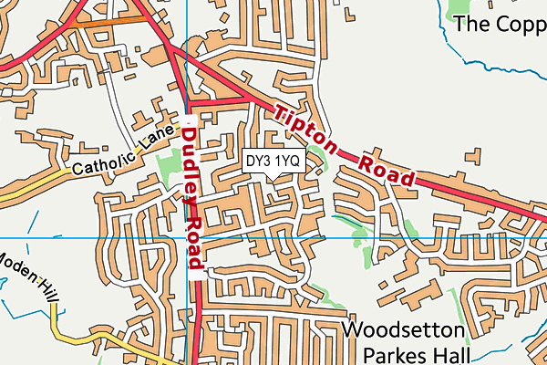 DY3 1YQ map - OS VectorMap District (Ordnance Survey)