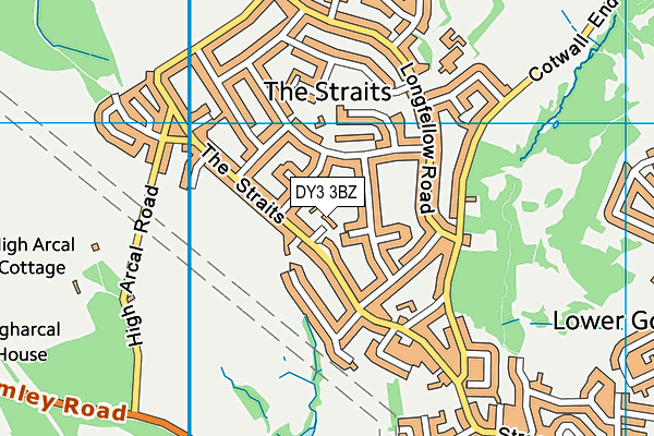 DY3 3BZ map - OS VectorMap District (Ordnance Survey) DY3 3BZ map - OS VectorMap District (Ordnance Survey)