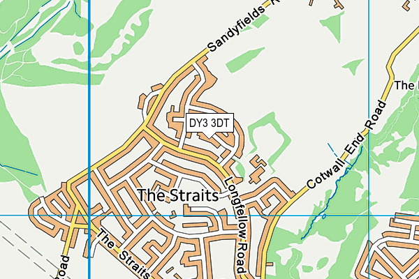 DY3 3DT map - OS VectorMap District (Ordnance Survey) DY3 3DT map - OS VectorMap District (Ordnance Survey)