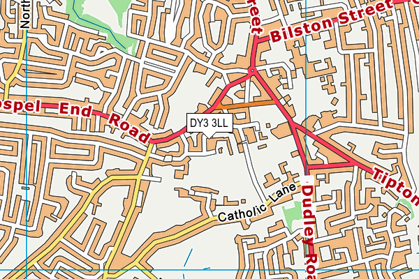DY3 3LL map - OS VectorMap District (Ordnance Survey) DY3 3LL map - OS VectorMap District (Ordnance Survey)