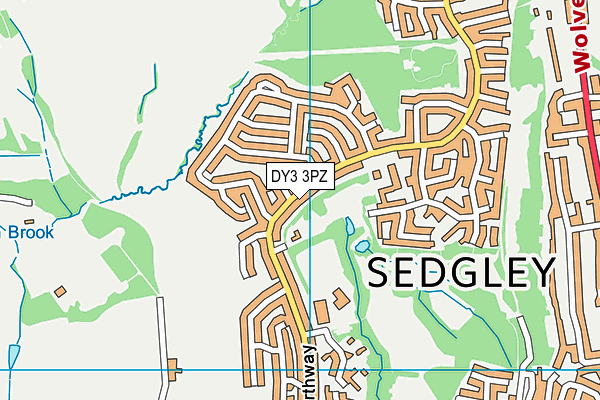 DY3 3PZ map - OS VectorMap District (Ordnance Survey)