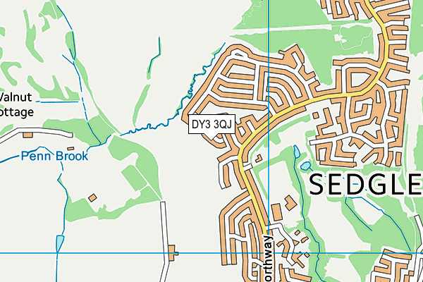 DY3 3QJ map - OS VectorMap District (Ordnance Survey) DY3 3QJ map - OS VectorMap District (Ordnance Survey)