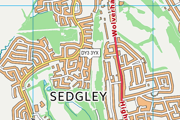 DY3 3YX map - OS VectorMap District (Ordnance Survey) DY3 3YX map - OS VectorMap District (Ordnance Survey)