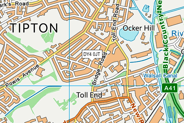 DY4 0JT map - OS VectorMap District (Ordnance Survey)