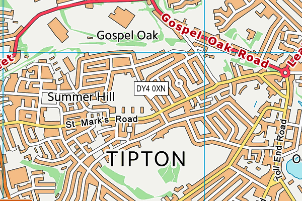DY4 0XN map - OS VectorMap District (Ordnance Survey)