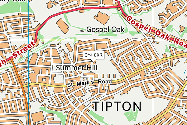 DY4 0XR map - OS VectorMap District (Ordnance Survey)