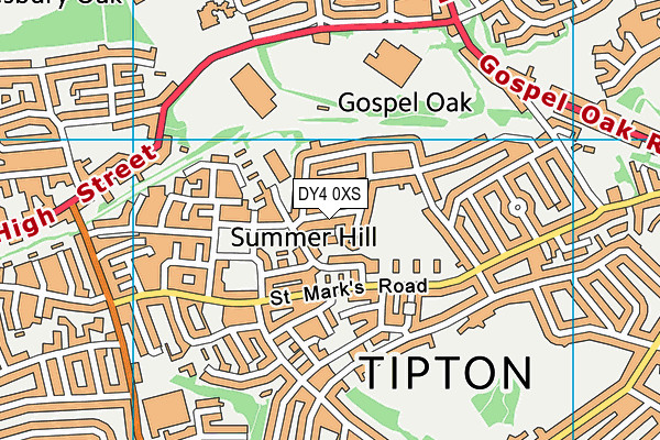 DY4 0XS map - OS VectorMap District (Ordnance Survey) DY4 0XS map - OS VectorMap District (Ordnance Survey)