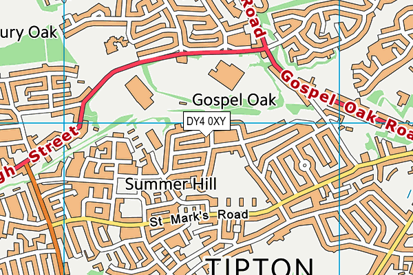 DY4 0XY map - OS VectorMap District (Ordnance Survey)