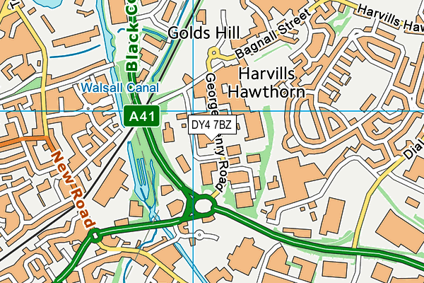 DY4 7BZ map - OS VectorMap District (Ordnance Survey)