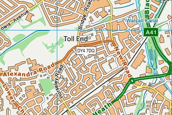 DY4 7DQ map - OS VectorMap District (Ordnance Survey)