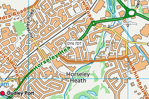 DY4 7DT map - OS VectorMap District (Ordnance Survey)