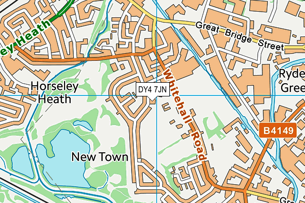 DY4 7JN map - OS VectorMap District (Ordnance Survey) DY4 7JN map - OS VectorMap District (Ordnance Survey)