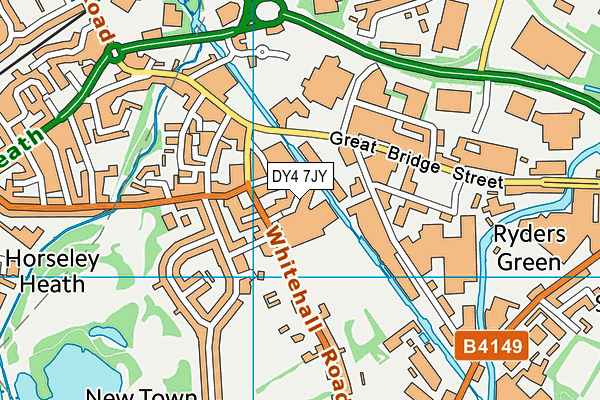 DY4 7JY map - OS VectorMap District (Ordnance Survey) DY4 7JY map - OS VectorMap District (Ordnance Survey)
