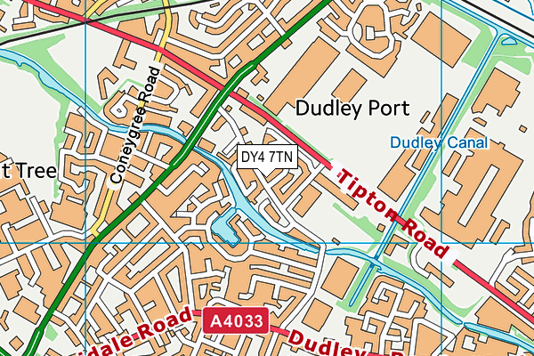 DY4 7TN map - OS VectorMap District (Ordnance Survey) DY4 7TN map - OS VectorMap District (Ordnance Survey)