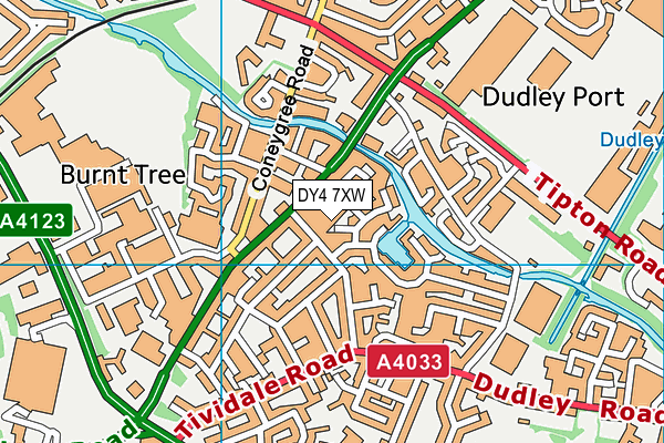 DY4 7XW map - OS VectorMap District (Ordnance Survey) DY4 7XW map - OS VectorMap District (Ordnance Survey)