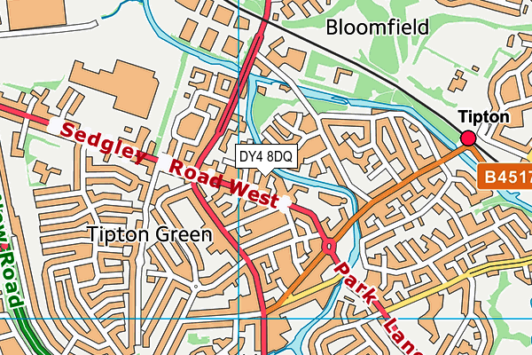 DY4 8DQ map - OS VectorMap District (Ordnance Survey) DY4 8DQ map - OS VectorMap District (Ordnance Survey)