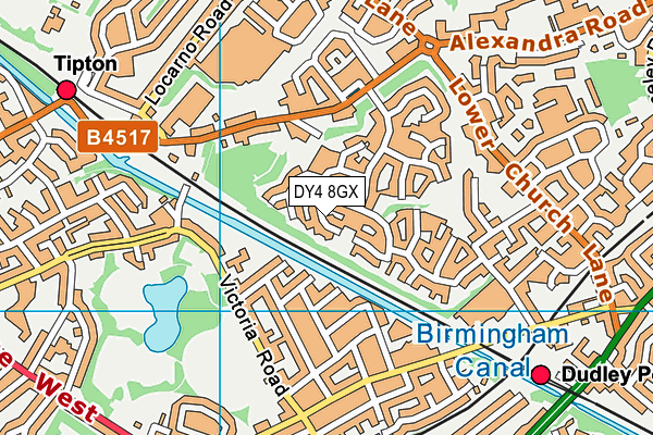 DY4 8GX map - OS VectorMap District (Ordnance Survey) DY4 8GX map - OS VectorMap District (Ordnance Survey)
