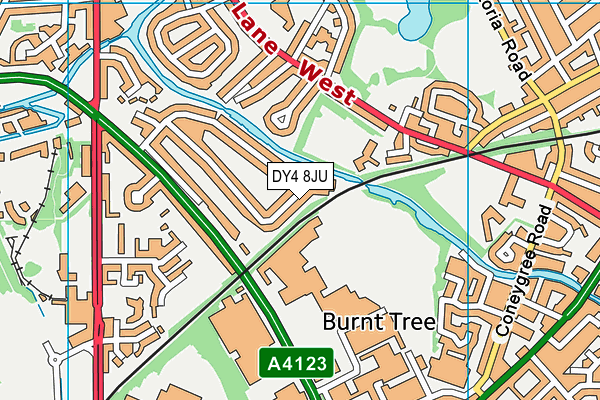 DY4 8JU map - OS VectorMap District (Ordnance Survey)