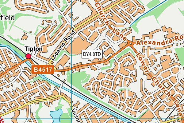 DY4 8TD map - OS VectorMap District (Ordnance Survey) DY4 8TD map - OS VectorMap District (Ordnance Survey)