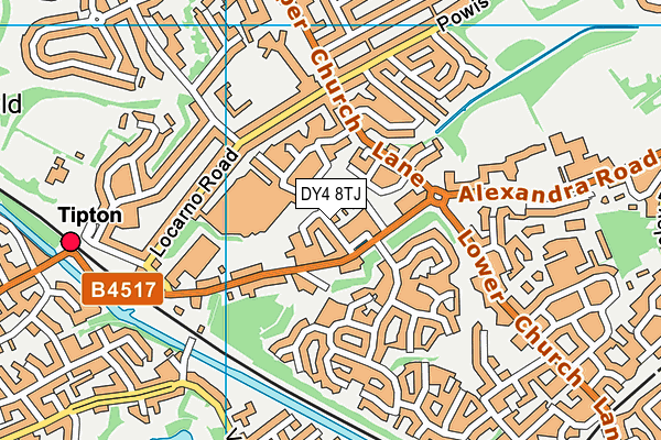 DY4 8TJ map - OS VectorMap District (Ordnance Survey) DY4 8TJ map - OS VectorMap District (Ordnance Survey)