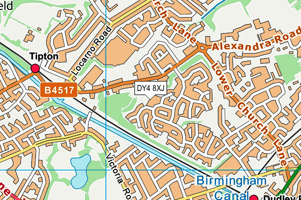 DY4 8XJ map - OS VectorMap District (Ordnance Survey) DY4 8XJ map - OS VectorMap District (Ordnance Survey)