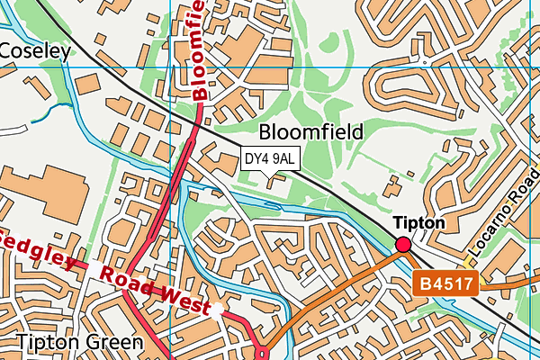 DY4 9AL map - OS VectorMap District (Ordnance Survey)