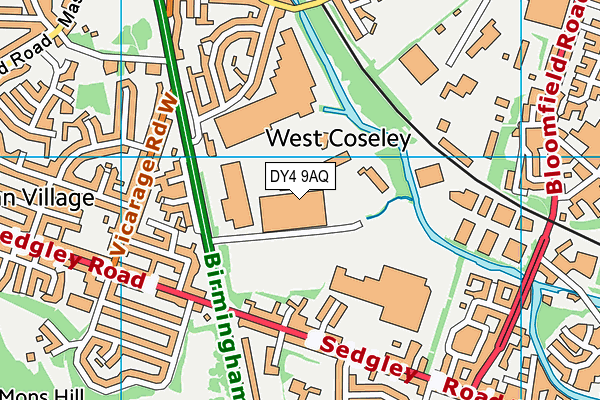 DY4 9AQ map - OS VectorMap District (Ordnance Survey)