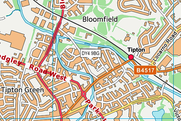 DY4 9BG map - OS VectorMap District (Ordnance Survey)