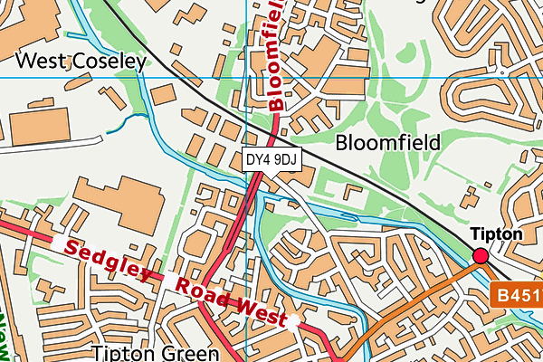 DY4 9DJ map - OS VectorMap District (Ordnance Survey) DY4 9DJ map - OS VectorMap District (Ordnance Survey)