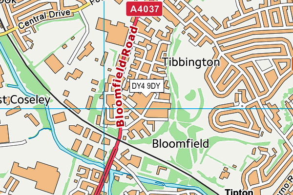 DY4 9DY map - OS VectorMap District (Ordnance Survey)