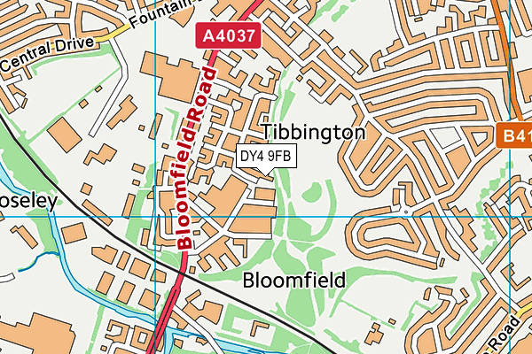 DY4 9FB map - OS VectorMap District (Ordnance Survey) DY4 9FB map - OS VectorMap District (Ordnance Survey)