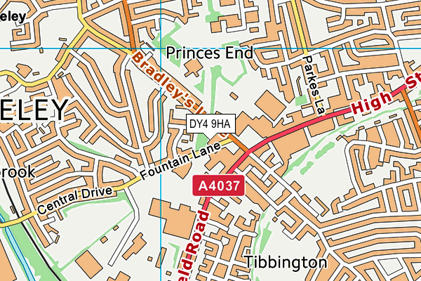 DY4 9HA map - OS VectorMap District (Ordnance Survey)
