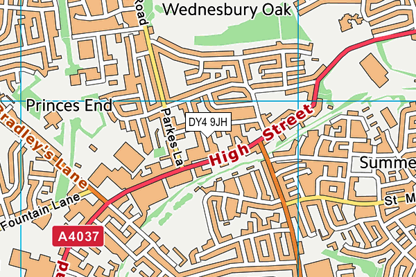 DY4 9JH map - OS VectorMap District (Ordnance Survey)