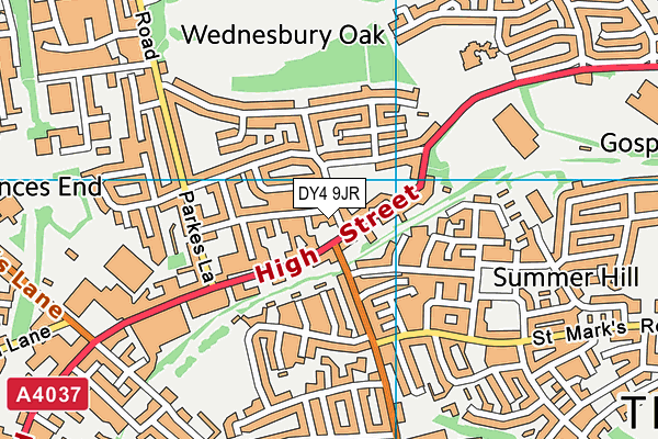 DY4 9JR map - OS VectorMap District (Ordnance Survey) DY4 9JR map - OS VectorMap District (Ordnance Survey)