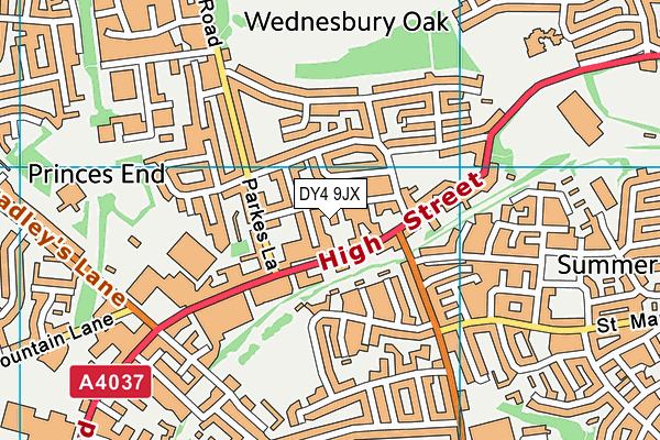 DY4 9JX map - OS VectorMap District (Ordnance Survey) DY4 9JX map - OS VectorMap District (Ordnance Survey)