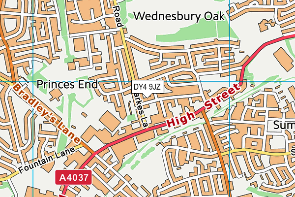DY4 9JZ map - OS VectorMap District (Ordnance Survey)