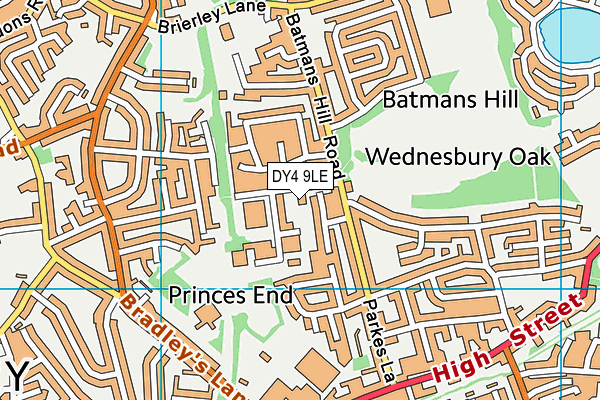 DY4 9LE map - OS VectorMap District (Ordnance Survey) DY4 9LE map - OS VectorMap District (Ordnance Survey)