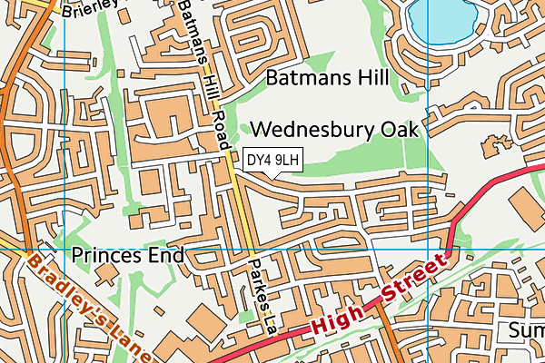 DY4 9LH map - OS VectorMap District (Ordnance Survey) DY4 9LH map - OS VectorMap District (Ordnance Survey)