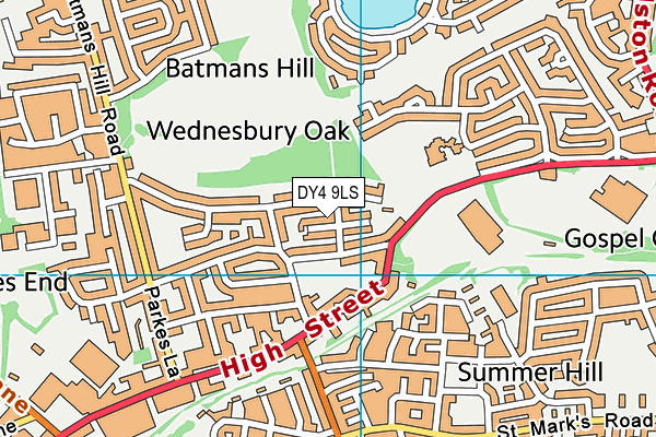 DY4 9LS map - OS VectorMap District (Ordnance Survey)