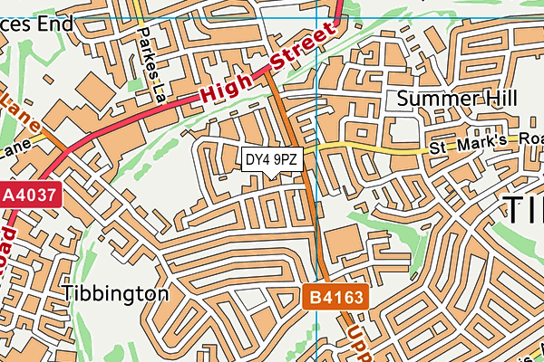 DY4 9PZ map - OS VectorMap District (Ordnance Survey)