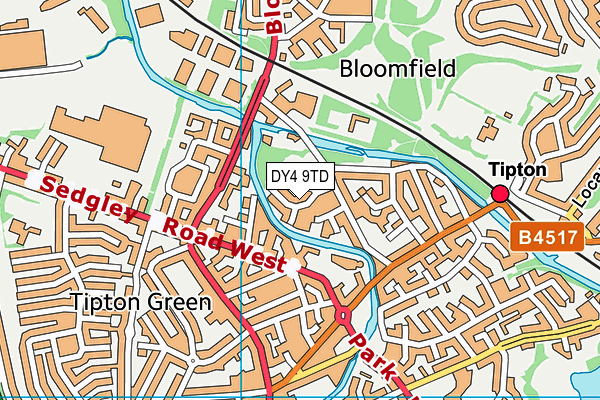 DY4 9TD map - OS VectorMap District (Ordnance Survey)