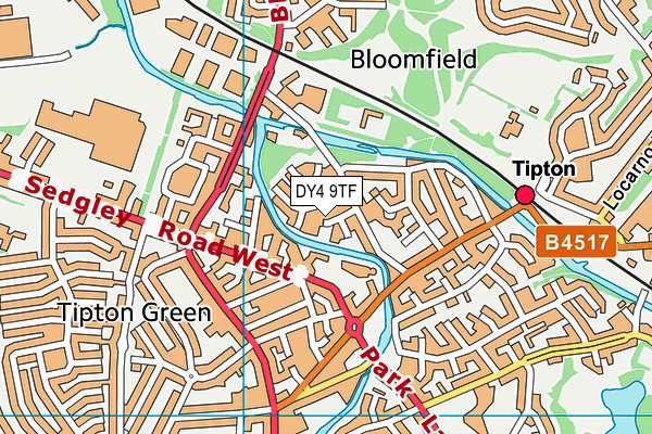 DY4 9TF map - OS VectorMap District (Ordnance Survey)