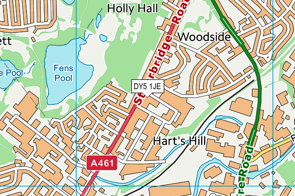 DY5 1JE map - OS VectorMap District (Ordnance Survey) DY5 1JE map - OS VectorMap District (Ordnance Survey)