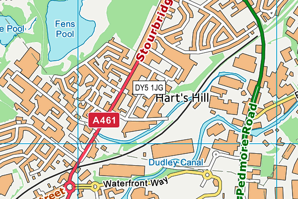 DY5 1JG map - OS VectorMap District (Ordnance Survey) DY5 1JG map - OS VectorMap District (Ordnance Survey)