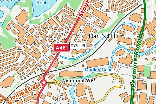 DY5 1JR map - OS VectorMap District (Ordnance Survey)
