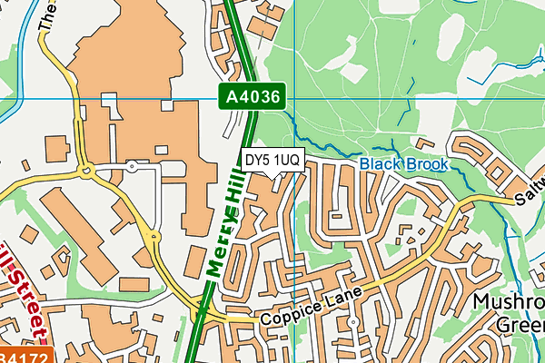 DY5 1UQ map - OS VectorMap District (Ordnance Survey)